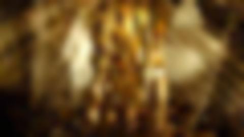 Parti ur Silvermuseets utställning Spår: Många gamla träskidor av olik längd lutade mot ett hörn. På golvet runt skidorna ligger mängder med renhorn.